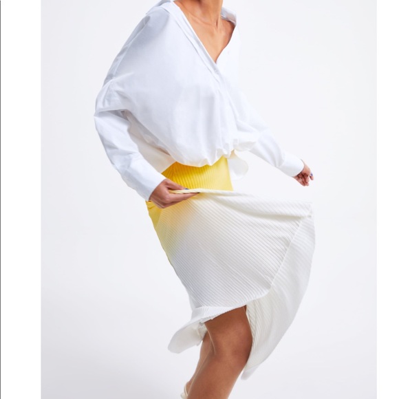 Ombré Knit A line Ribbed Skirt - Picture 5 of 7